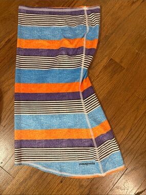 Patagonia Blue, Orange & Purple Striped Neck Tube